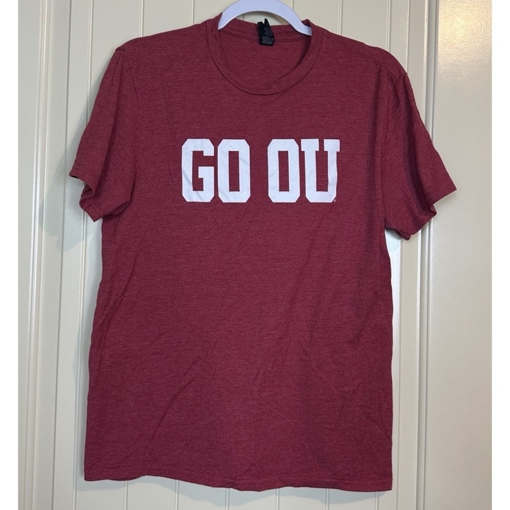 Oklahoma Sooners OU red short sleeve t-shirt, sz M Go OU